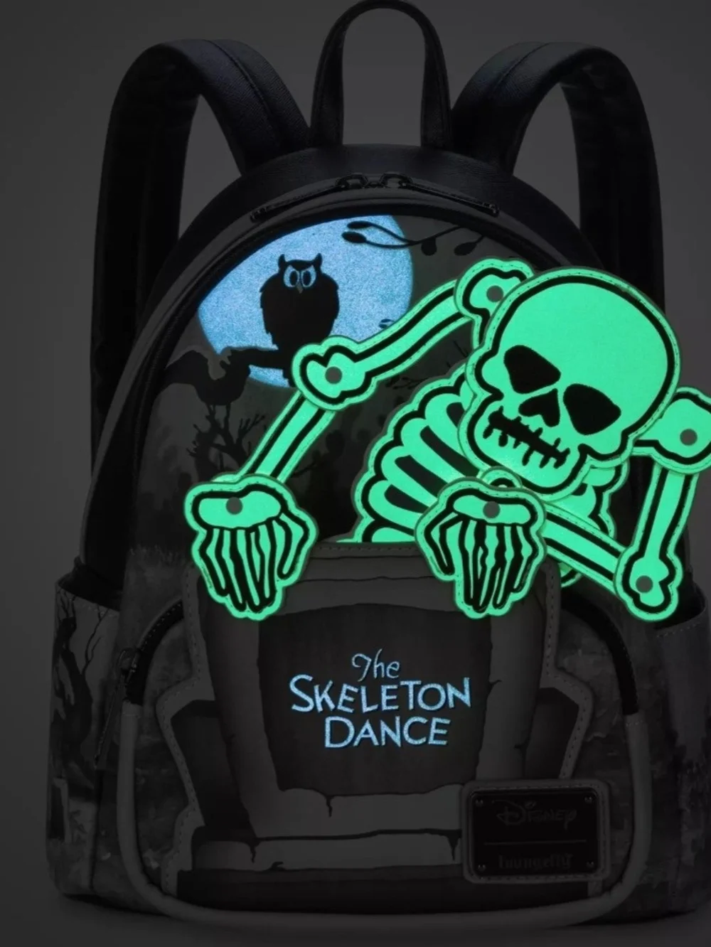 Disney Parks The Skeleton Dance Glow-in-the Dark Loungefly Backpack